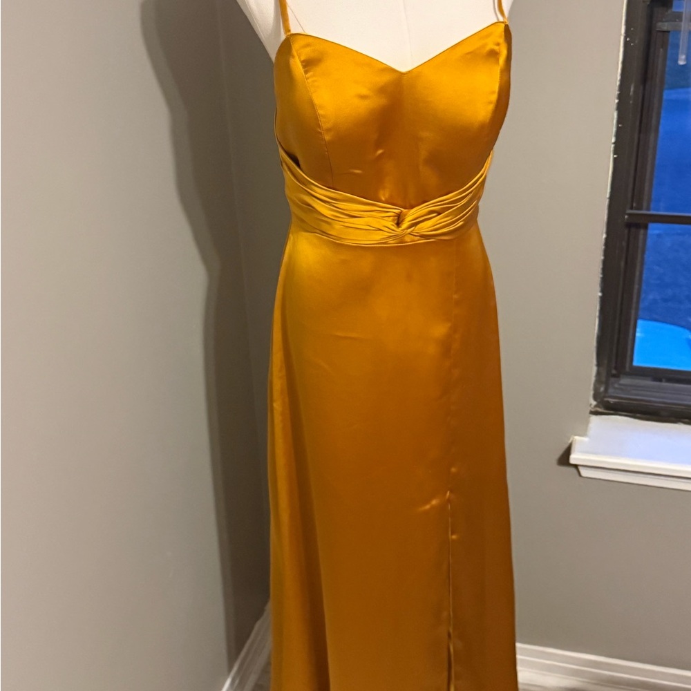 Glamorous Strapless Gold Dress